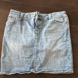 New York & Company Blue Mini Pencil Skirt Casual